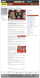 BBC Sport refreshed story page