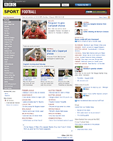 BBC Sport refreshed football page