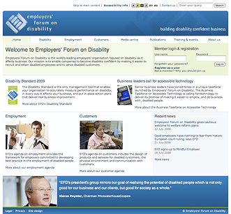 Employers' Forum on Disability homepage